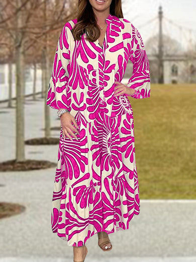 Elegant Unique Print Beautiful Ladies Dress