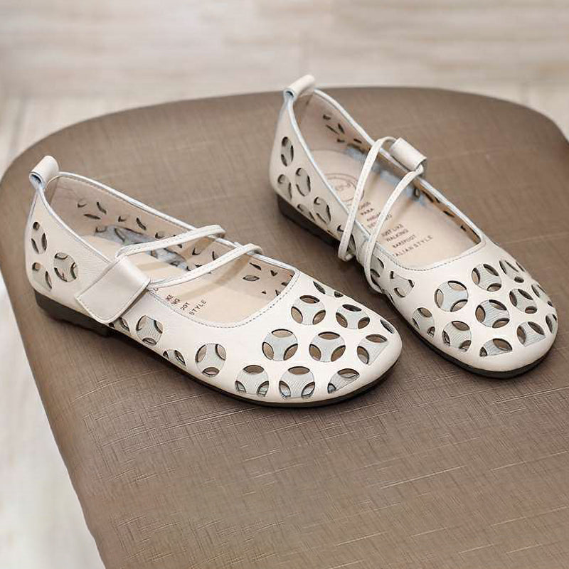 Hollow Lace-Up Soft-Soled Women's Shoes