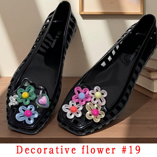 Fashion Style Decorative Flower Non-Slip Women's Shoes