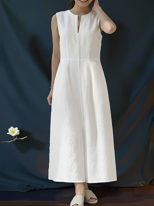 Versatile Side Pocket Ladies' Elegant Dress