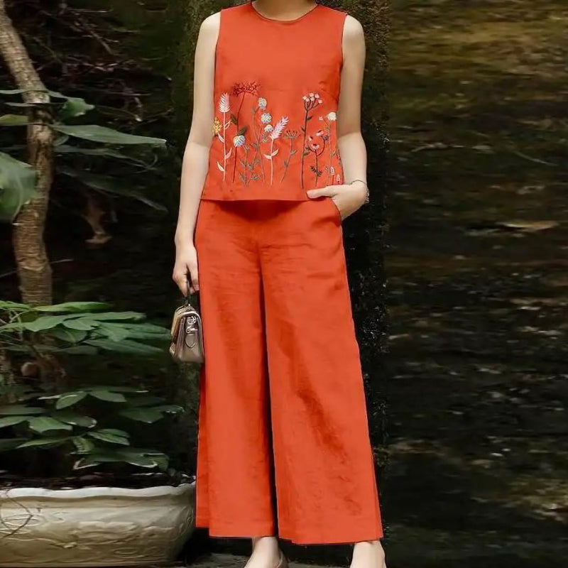 New Style Printed Temperament Two-Piece Suit