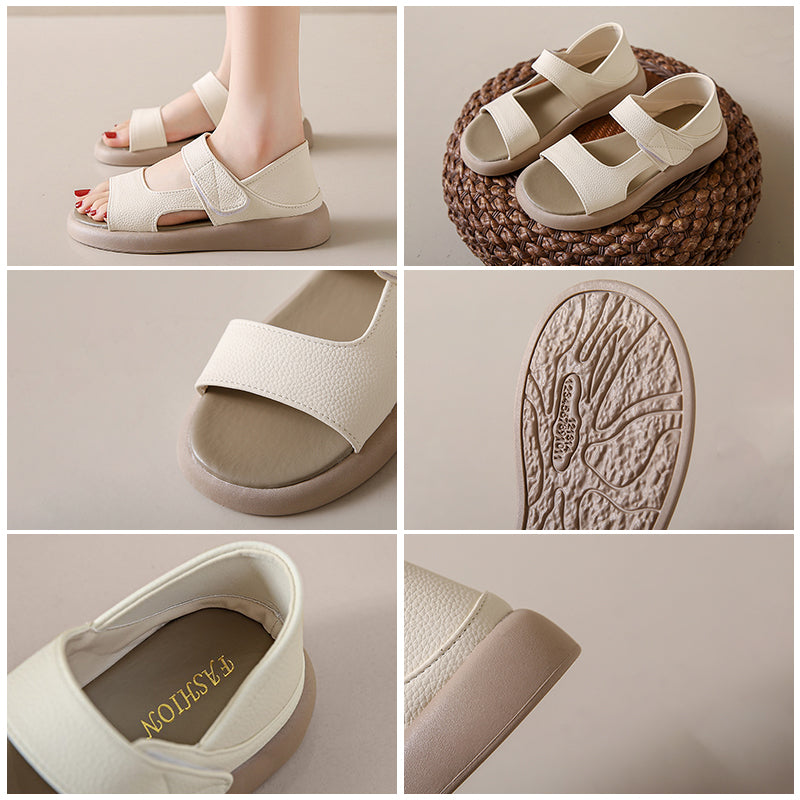 Simple Round Toe Velcro Non-Slip Women'S Shoes