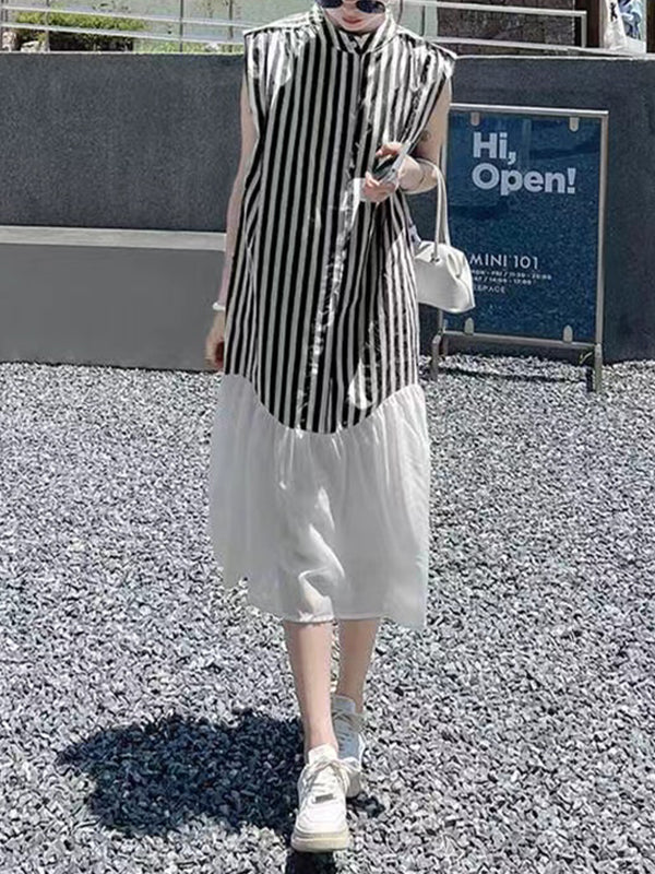 New Striped Comfortable Loose Dress