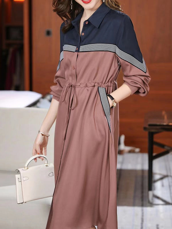 New Plus Size Long Sleeve Casual Dress