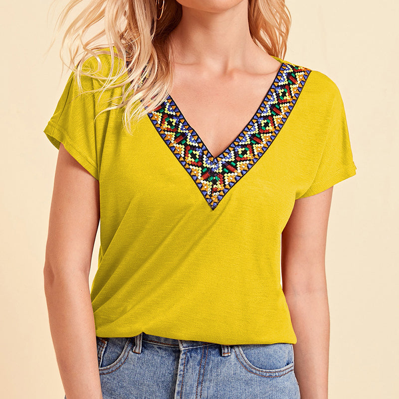 New Ethnic Style Lace Temperament Top