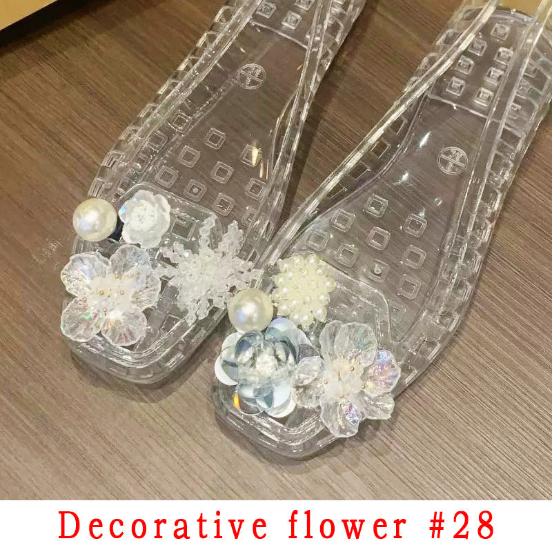 Fashion Style Decorative Flower Non-Slip Women's Shoes