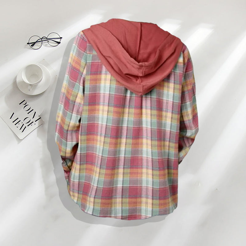 New Hooded Buttoned Casual Shirt Jacket