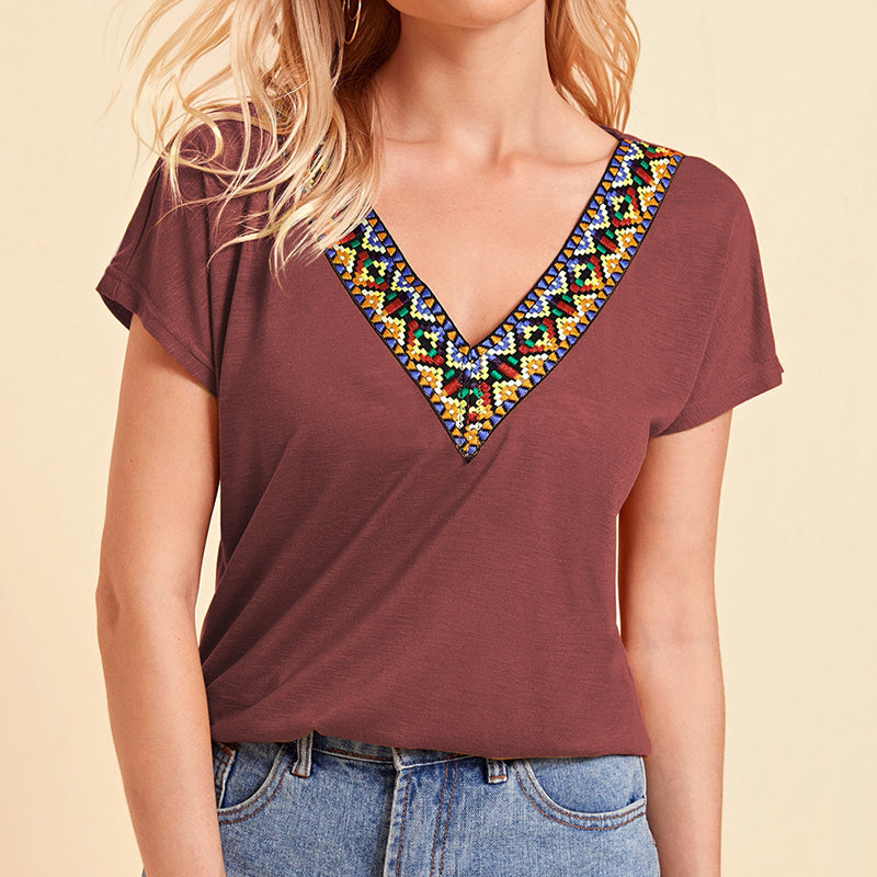New Ethnic Style Lace Temperament Top