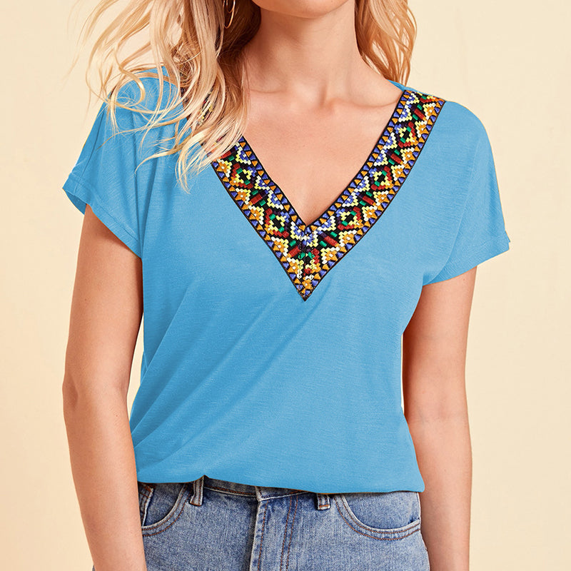 New Ethnic Style Lace Temperament Top