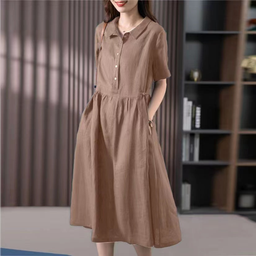 New Women Temperament Comfortable Cotton Dress