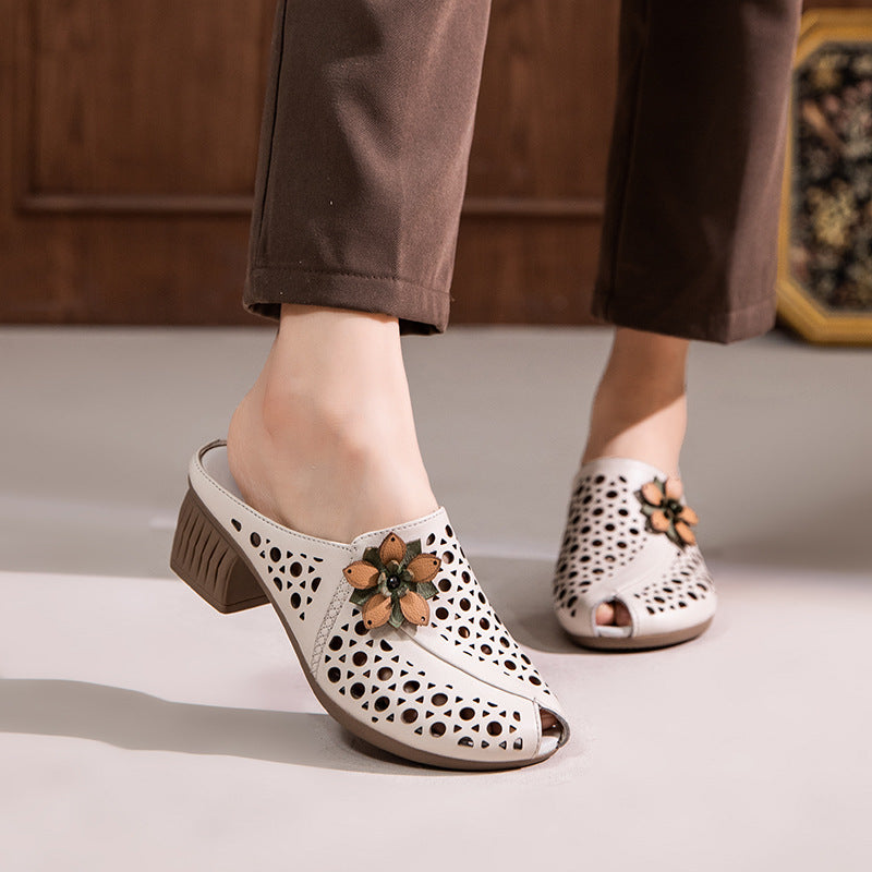 Elegant Retro Fish Mouth Women's Shoes