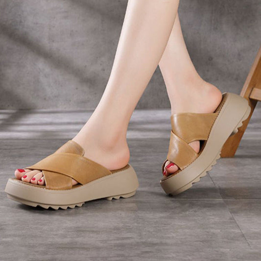 New Soft Sole Upper Cross Women's Slippers