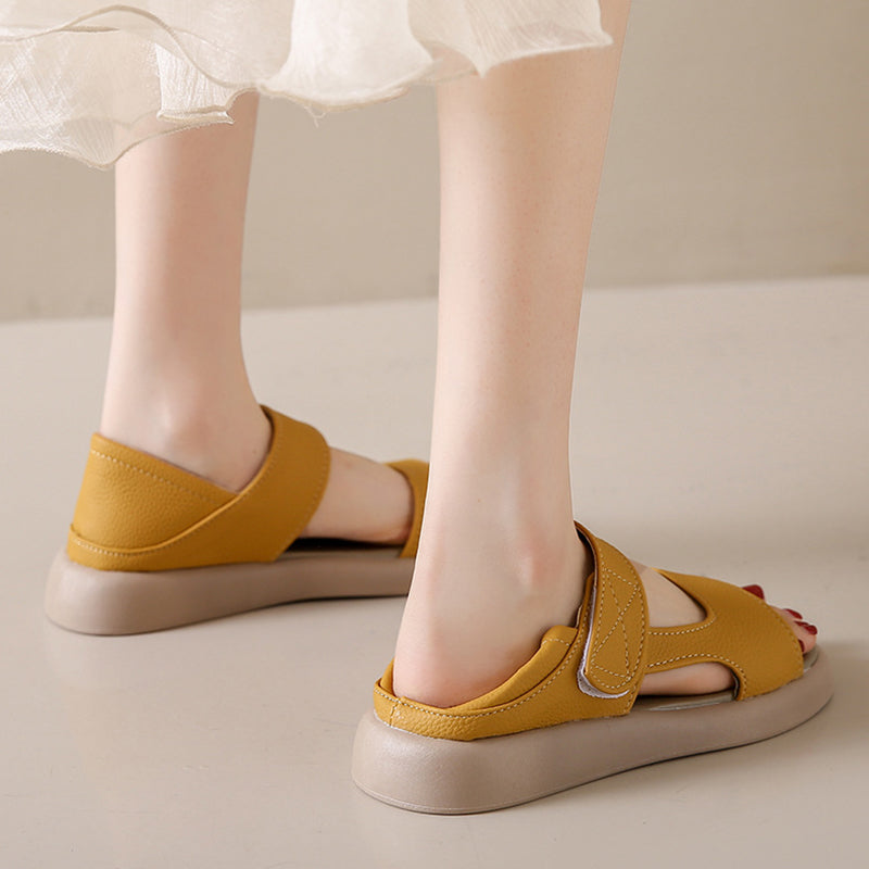 Simple Round Toe Velcro Non-Slip Women'S Shoes