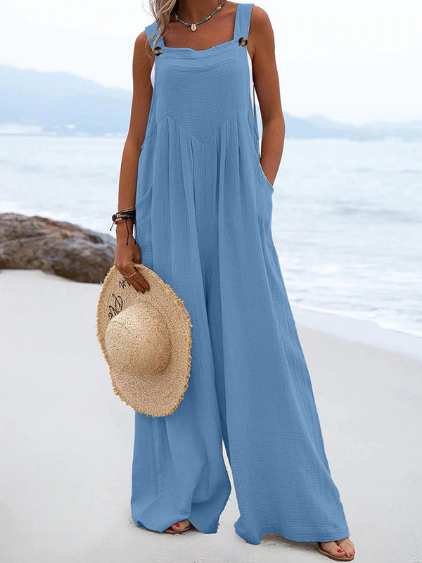 New Ethnic Fashion Solid Color Jumpsuit