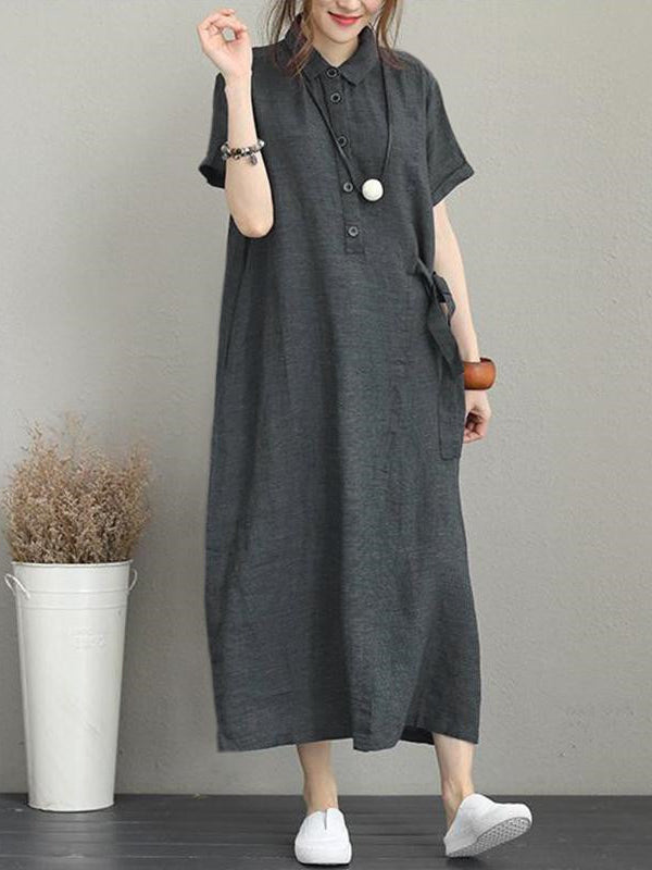 New Ladies Loose Comfortable Short-sleeved Dress