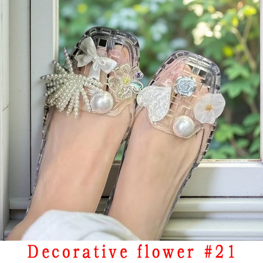 Fashion Style Decorative Flower Non-Slip Women's Shoes