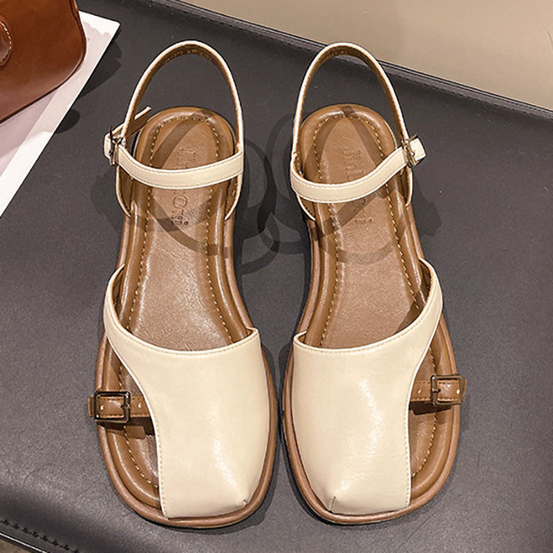 New Retro Semi-Round Toe Design Soft Sole Shoes