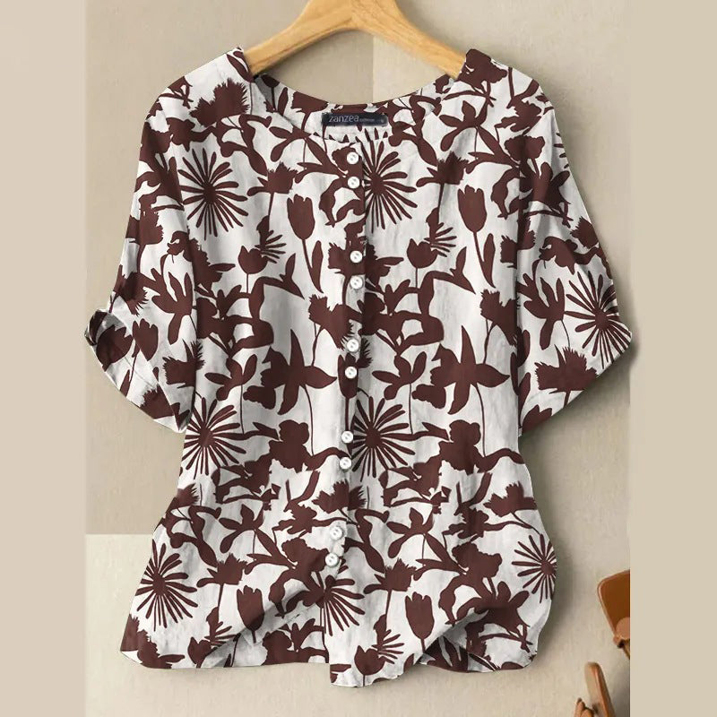 Printed Casual Retro Women'S Tops