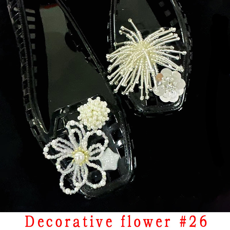 Fashion Style Decorative Flower Non-Slip Women's Shoes