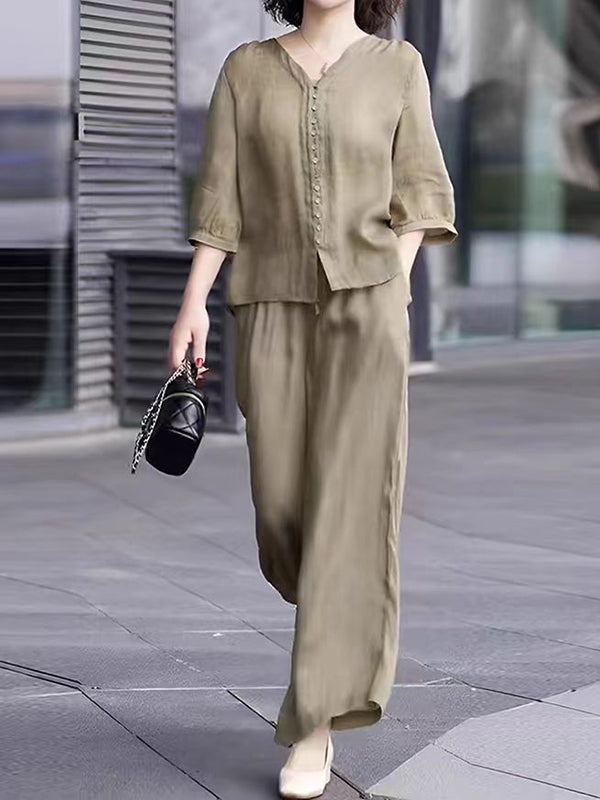 New Single-Breasted Button-Down Ladies' Elegant Two-Piece Suit
