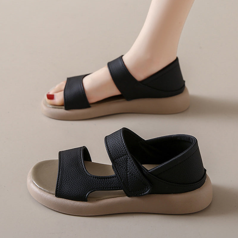 Simple Round Toe Velcro Non-Slip Women'S Shoes