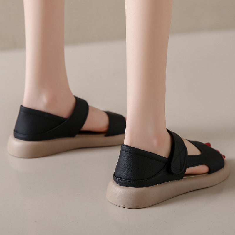 Simple Round Toe Velcro Non-Slip Women'S Shoes