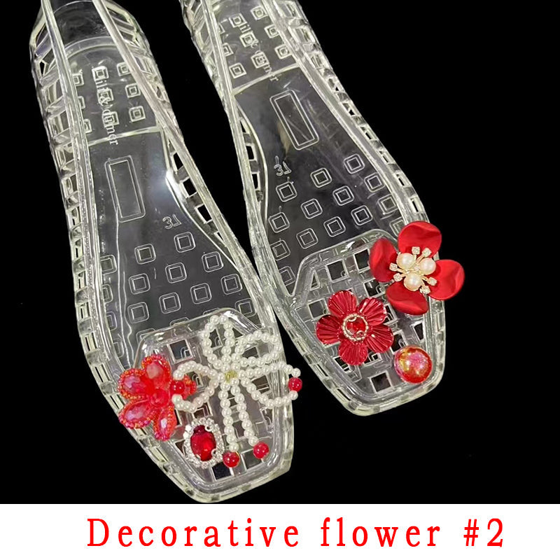Fashion Style Decorative Flower Non-Slip Women's Shoes