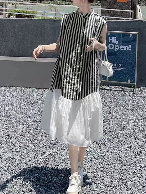 New Striped Comfortable Loose Dress