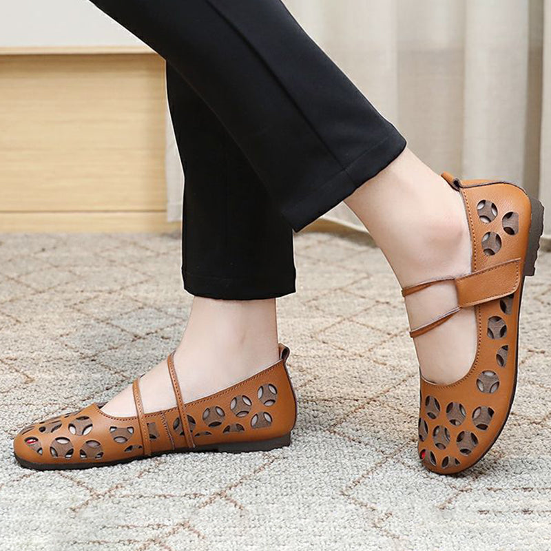 Hollow Lace-Up Soft-Soled Women's Shoes