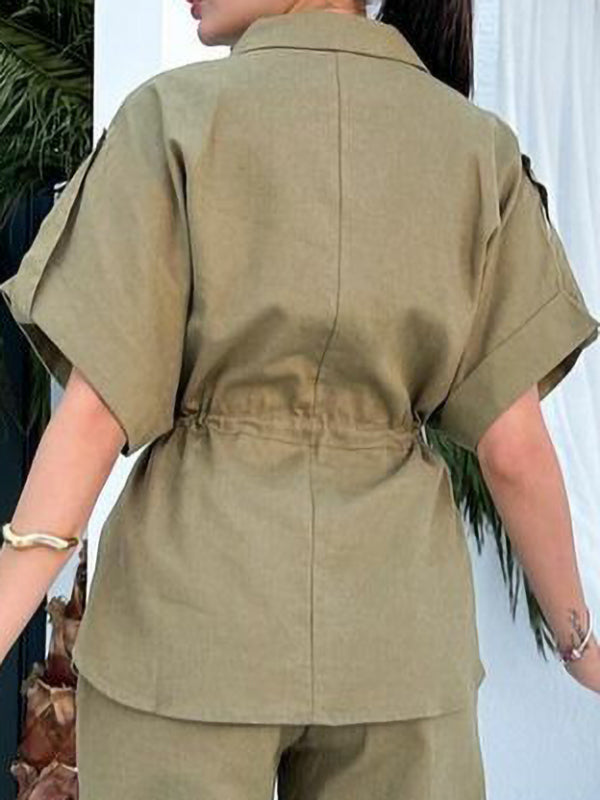 New Fashion Casual Drawstring Pocket Jacket