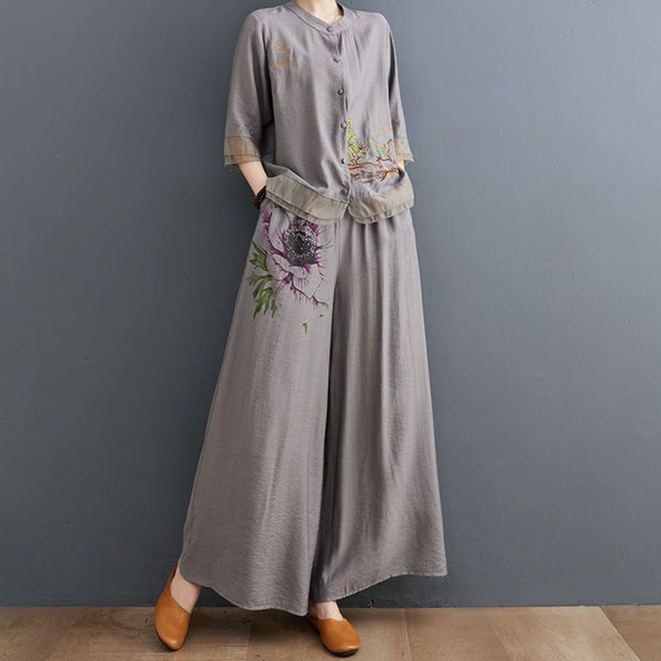 New Embroidery Ladies' Elegant Two-Piece Suit
