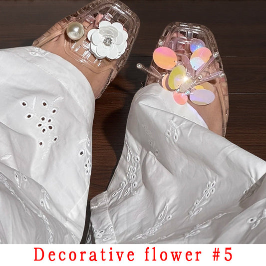 Fashion Style Decorative Flower Non-Slip Women's Shoes