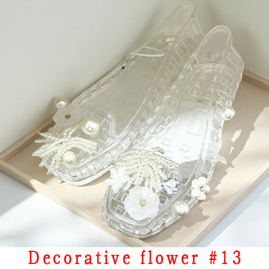 Fashion Style Decorative Flower Non-Slip Women's Shoes