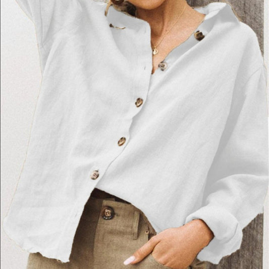 Versatile Chic Lapel Ladies Top