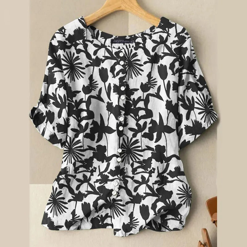 Printed Casual Retro Women'S Tops