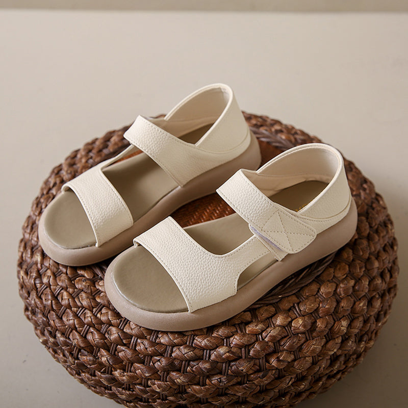 Simple Round Toe Velcro Non-Slip Women'S Shoes