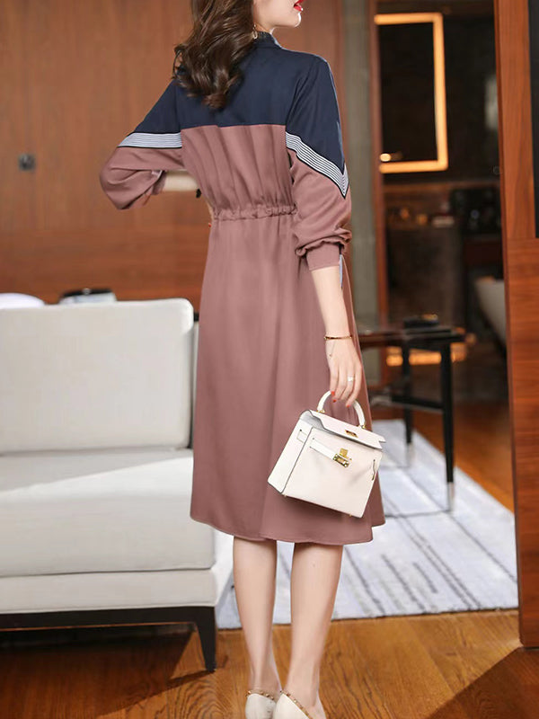 New Plus Size Long Sleeve Casual Dress