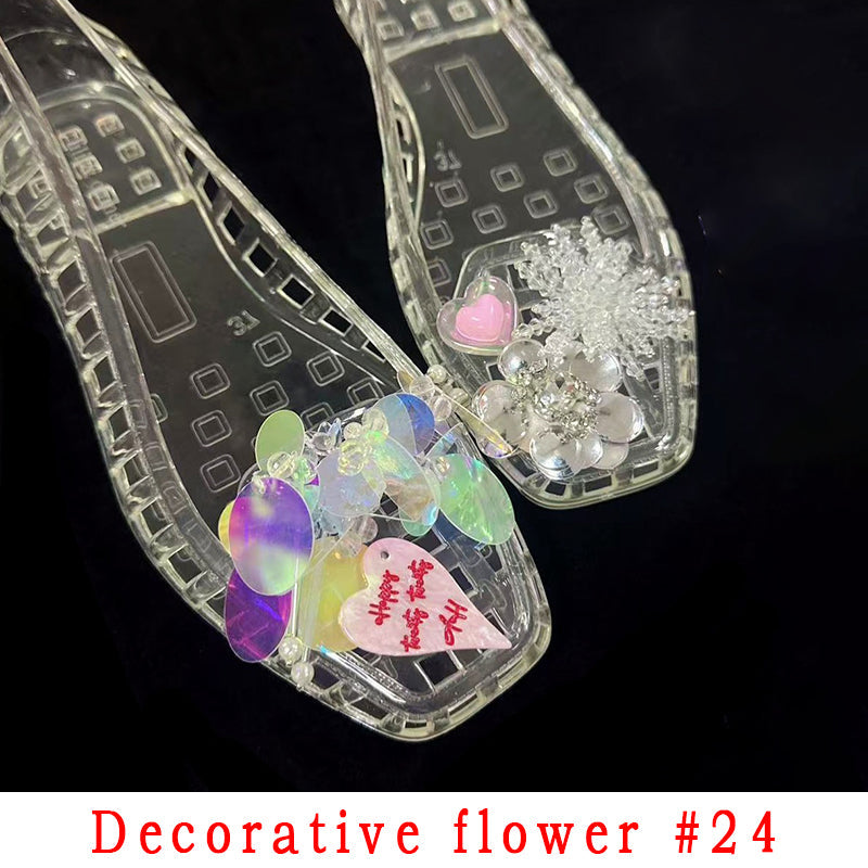 Fashion Style Decorative Flower Non-Slip Women's Shoes