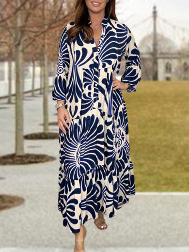 Elegant Unique Print Beautiful Ladies Dress