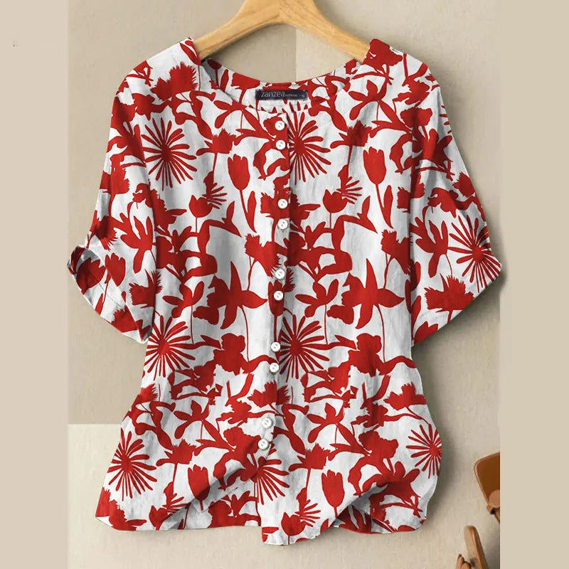 Printed Casual Retro Women'S Tops