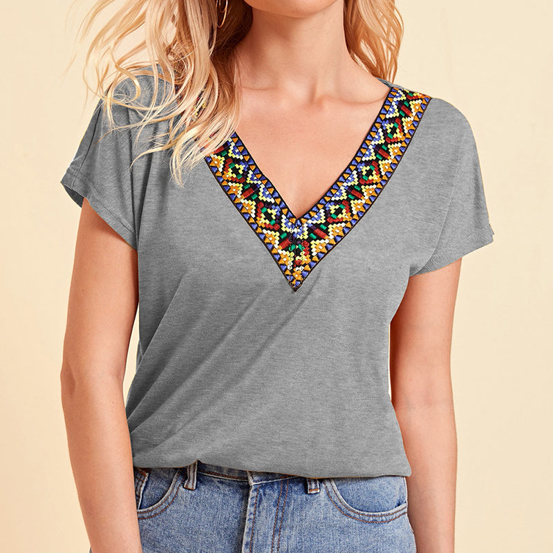 New Ethnic Style Lace Temperament Top