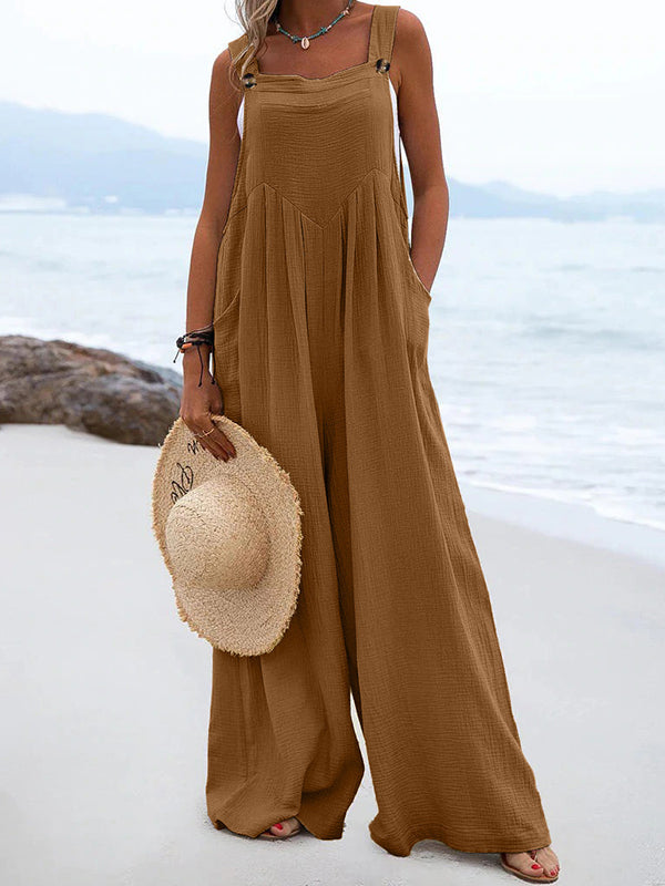 New Ethnic Fashion Solid Color Jumpsuit