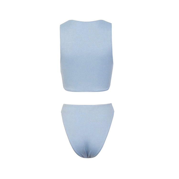 3D Flower V Neck Bikini Swimsuit and Sarong (Shipped on Jun 15th)