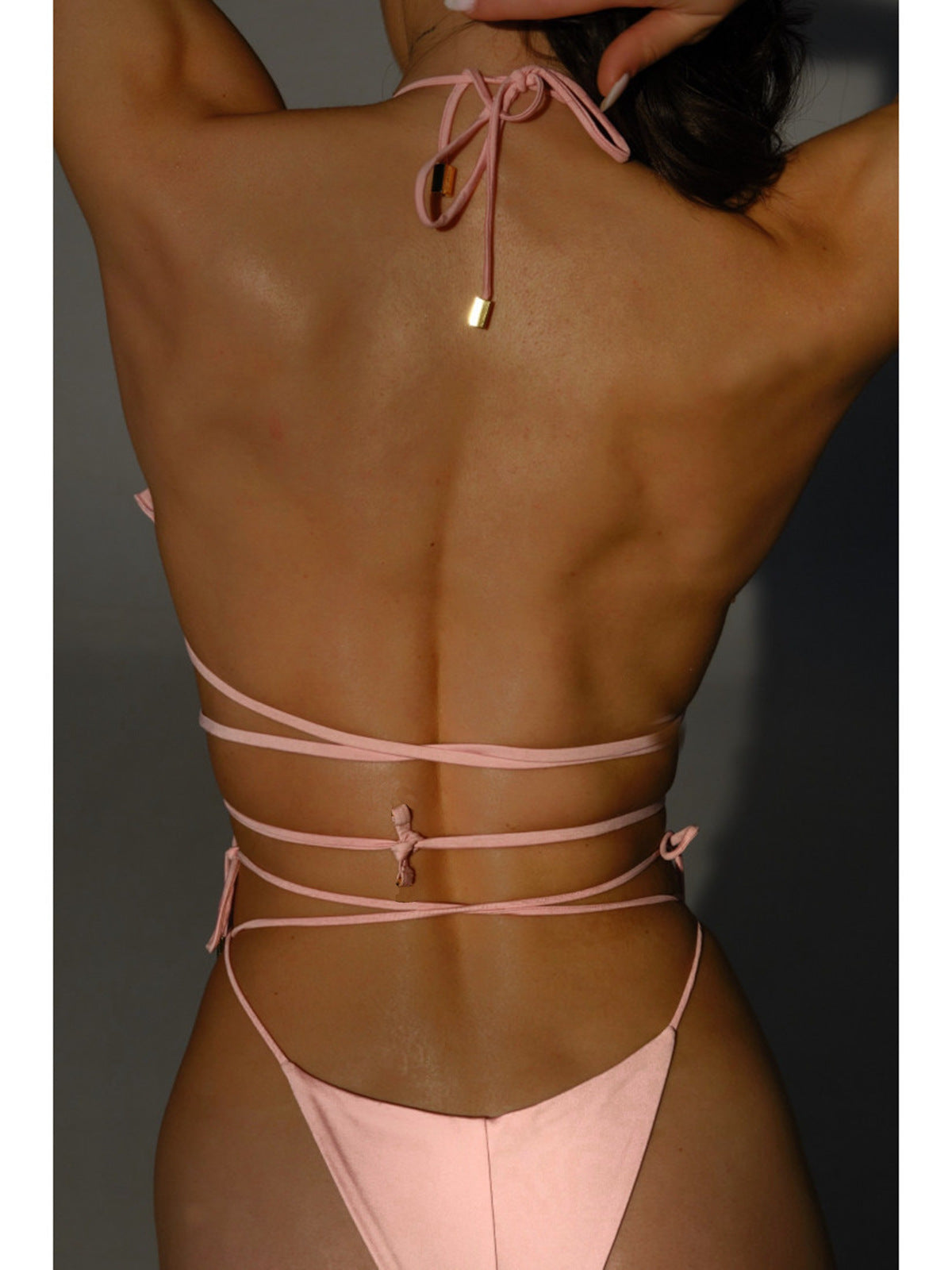 Halter 3D Flower Bikini