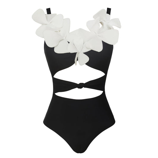 Vioye 3D Flower One Piece Swimsuit