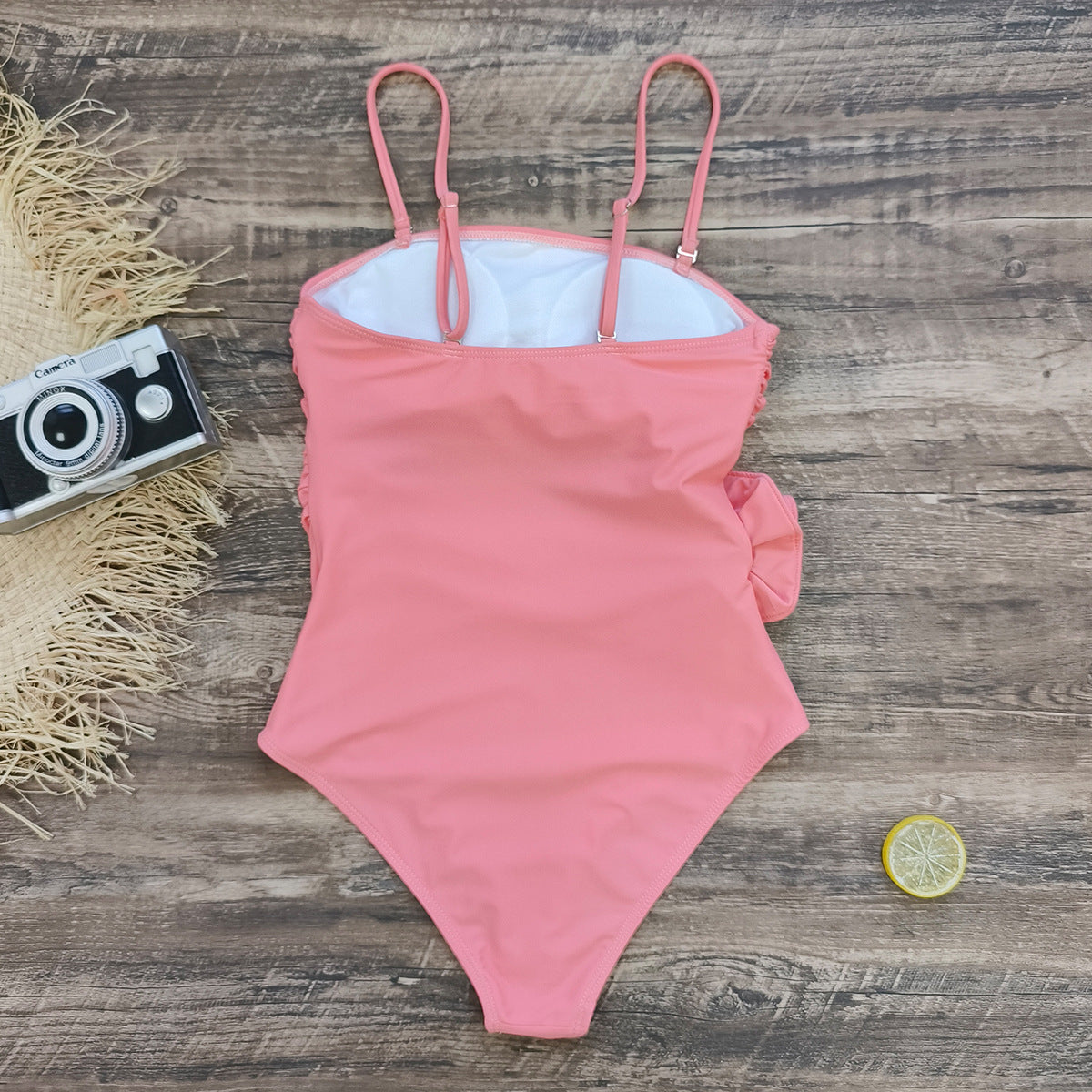 Bandeau 3D Flower One Piece Swimsuit