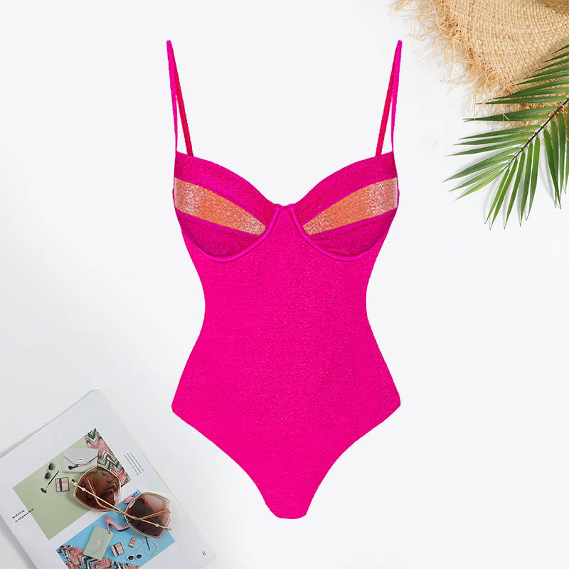 Colorblock Twist Front Swimsuit