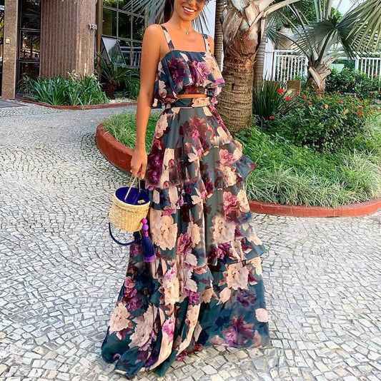 Blossom Printed Skirt Set