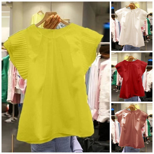 【Buy 1 Get 1 Free】2023 New Classy Stitching Pleated Top