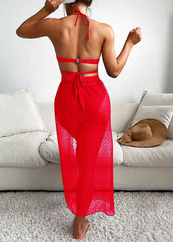 Seaside Summer Criss Cross Tie Swimsuit